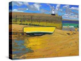 Yellow Boat, St Ives-Andrew Macara-Stretched Canvas