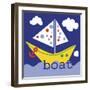 Yellow Boat-Erin Clark-Framed Giclee Print