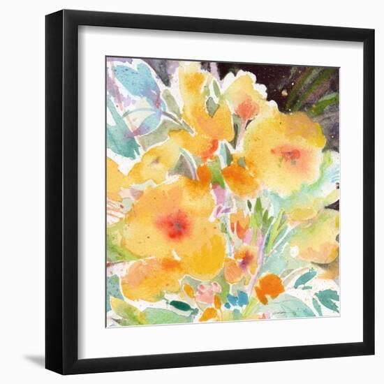 Yellow Bouquet-Sheila Golden-Framed Art Print