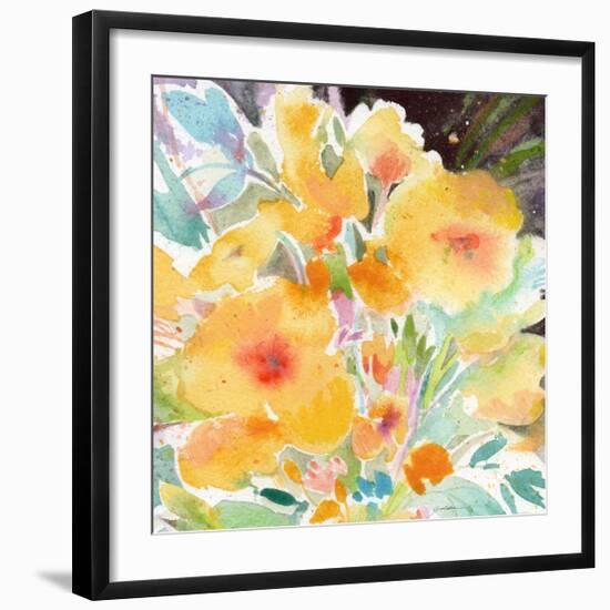 Yellow Bouquet-Sheila Golden-Framed Art Print