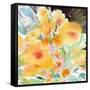 Yellow Bouquet-Sheila Golden-Framed Stretched Canvas