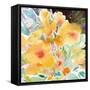 Yellow Bouquet-Sheila Golden-Framed Stretched Canvas