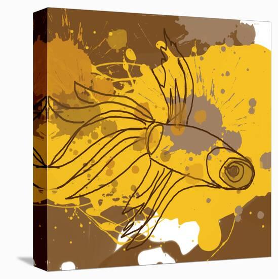 Yellow-Brown Fish-Irena Orlov-Stretched Canvas