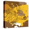 Yellow-Brown Fish-Irena Orlov-Stretched Canvas