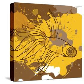 Yellow-Brown Fish-Irena Orlov-Stretched Canvas