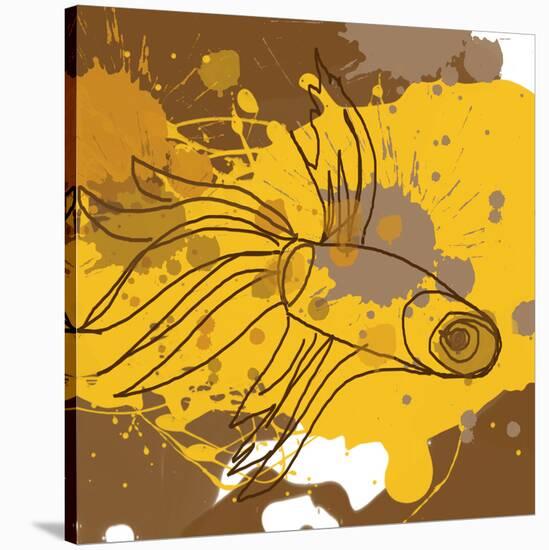 Yellow-Brown Fish-Irena Orlov-Stretched Canvas