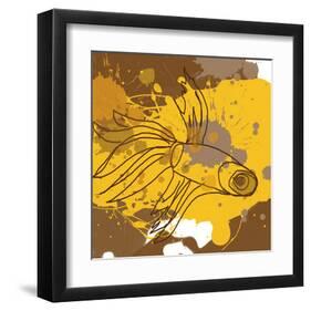 Yellow-Brown Fish-Irena Orlov-Framed Art Print