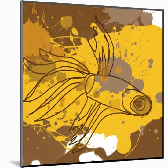 Yellow-Brown Fish-Irena Orlov-Mounted Art Print