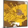 Yellow-Brown Fish-Irena Orlov-Mounted Art Print