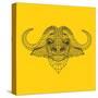 Yellow Buffalo Mesh-NaxArt-Stretched Canvas