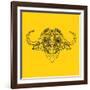 Yellow Buffalo Mesh-NaxArt-Framed Art Print