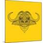 Yellow Buffalo Mesh-NaxArt-Mounted Art Print