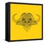 Yellow Buffalo Mesh-NaxArt-Framed Stretched Canvas