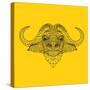 Yellow Buffalo Mesh-NaxArt-Stretched Canvas