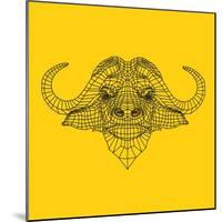 Yellow Buffalo Mesh-NaxArt-Mounted Art Print