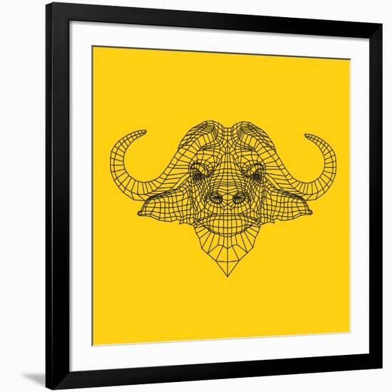 Yellow Buffalo Mesh-NaxArt-Framed Art Print