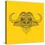 Yellow Buffalo Mesh-NaxArt-Stretched Canvas