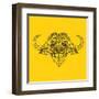 Yellow Buffalo Mesh-NaxArt-Framed Art Print