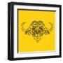 Yellow Buffalo Mesh-NaxArt-Framed Art Print