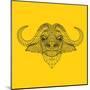 Yellow Buffalo Mesh-NaxArt-Mounted Art Print