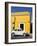 Yellow building and white VW bug, Oaxaca, Mexico, North America-Melissa Kuhnell-Framed Photographic Print