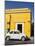 Yellow building and white VW bug, Oaxaca, Mexico, North America-Melissa Kuhnell-Mounted Photographic Print