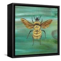 Yellow Bumble Bee-Gigi Begin-Framed Stretched Canvas