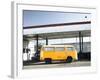 Yellow Bus and Deserted Gas Station, Page, Arizona-Kevin Lange-Framed Photographic Print