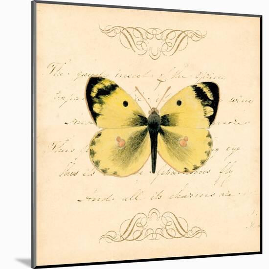 Yellow Butterfly-Artique Studio-Mounted Art Print