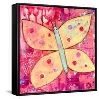 Yellow Butterfly-Jennifer McCully-Framed Stretched Canvas