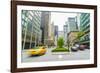 Yellow cab and cars on Park Avenue, Manhattan, New York City, United States of America, North Ameri-Fraser Hall-Framed Photographic Print