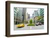 Yellow cab and cars on Park Avenue, Manhattan, New York City, United States of America, North Ameri-Fraser Hall-Framed Photographic Print