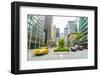 Yellow cab and cars on Park Avenue, Manhattan, New York City, United States of America, North Ameri-Fraser Hall-Framed Photographic Print