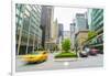 Yellow cab and cars on Park Avenue, Manhattan, New York City, United States of America, North Ameri-Fraser Hall-Framed Photographic Print