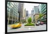 Yellow cab and cars on Park Avenue, Manhattan, New York City, United States of America, North Ameri-Fraser Hall-Framed Photographic Print