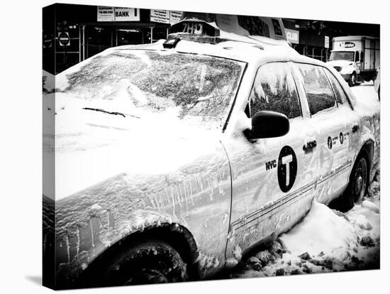 Yellow Cab in the Snow-Philippe Hugonnard-Stretched Canvas