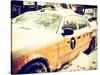 Yellow Cab in the Snow-Philippe Hugonnard-Stretched Canvas