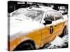 Yellow Cab in the Snow-Philippe Hugonnard-Stretched Canvas