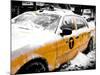 Yellow Cab in the Snow-Philippe Hugonnard-Mounted Photographic Print