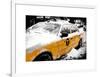 Yellow Cab in the Snow-Philippe Hugonnard-Framed Art Print