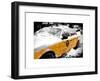 Yellow Cab in the Snow-Philippe Hugonnard-Framed Art Print