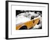 Yellow Cab in the Snow-Philippe Hugonnard-Framed Art Print