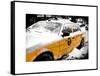 Yellow Cab in the Snow-Philippe Hugonnard-Framed Stretched Canvas