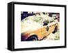 Yellow Cab in the Snow-Philippe Hugonnard-Framed Stretched Canvas