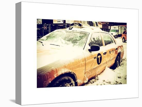 Yellow Cab in the Snow-Philippe Hugonnard-Stretched Canvas