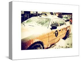 Yellow Cab in the Snow-Philippe Hugonnard-Stretched Canvas