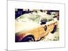 Yellow Cab in the Snow-Philippe Hugonnard-Mounted Art Print