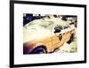 Yellow Cab in the Snow-Philippe Hugonnard-Framed Art Print