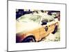 Yellow Cab in the Snow-Philippe Hugonnard-Mounted Art Print