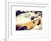 Yellow Cab in the Snow-Philippe Hugonnard-Framed Art Print